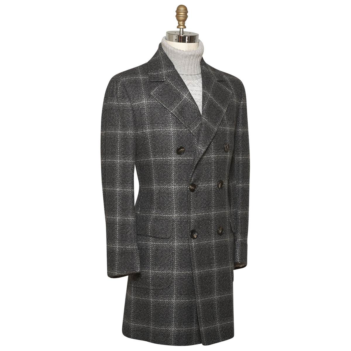 Kiton KITON Dark Gray Cashmere Overcoat Dark Gray 001