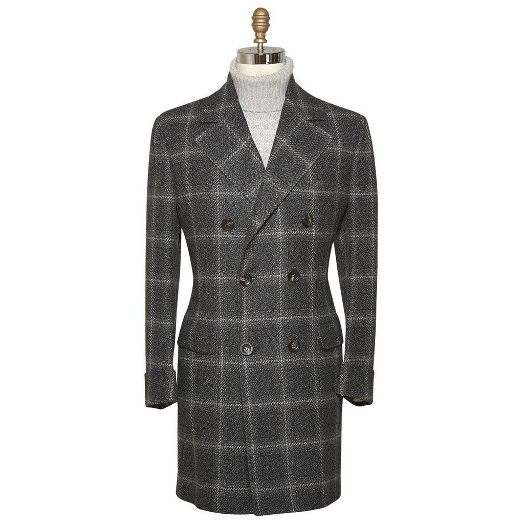 KITON Dark Gray Cashmere Overcoat