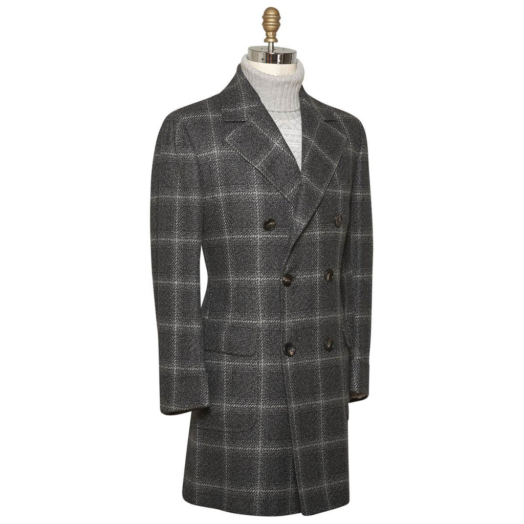 KITON Dark Gray Cashmere Overcoat