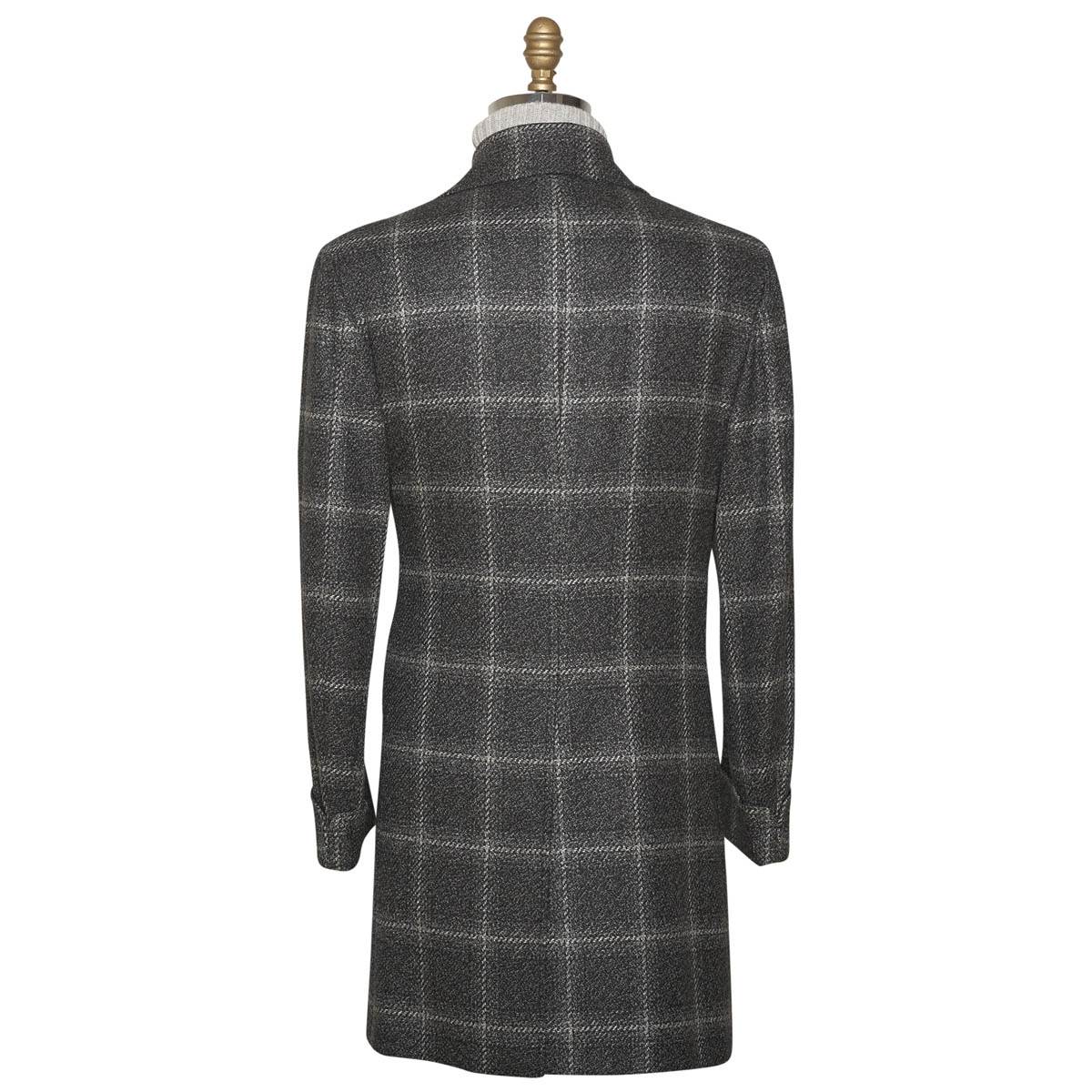 KITON Dark Gray Cashmere Overcoat