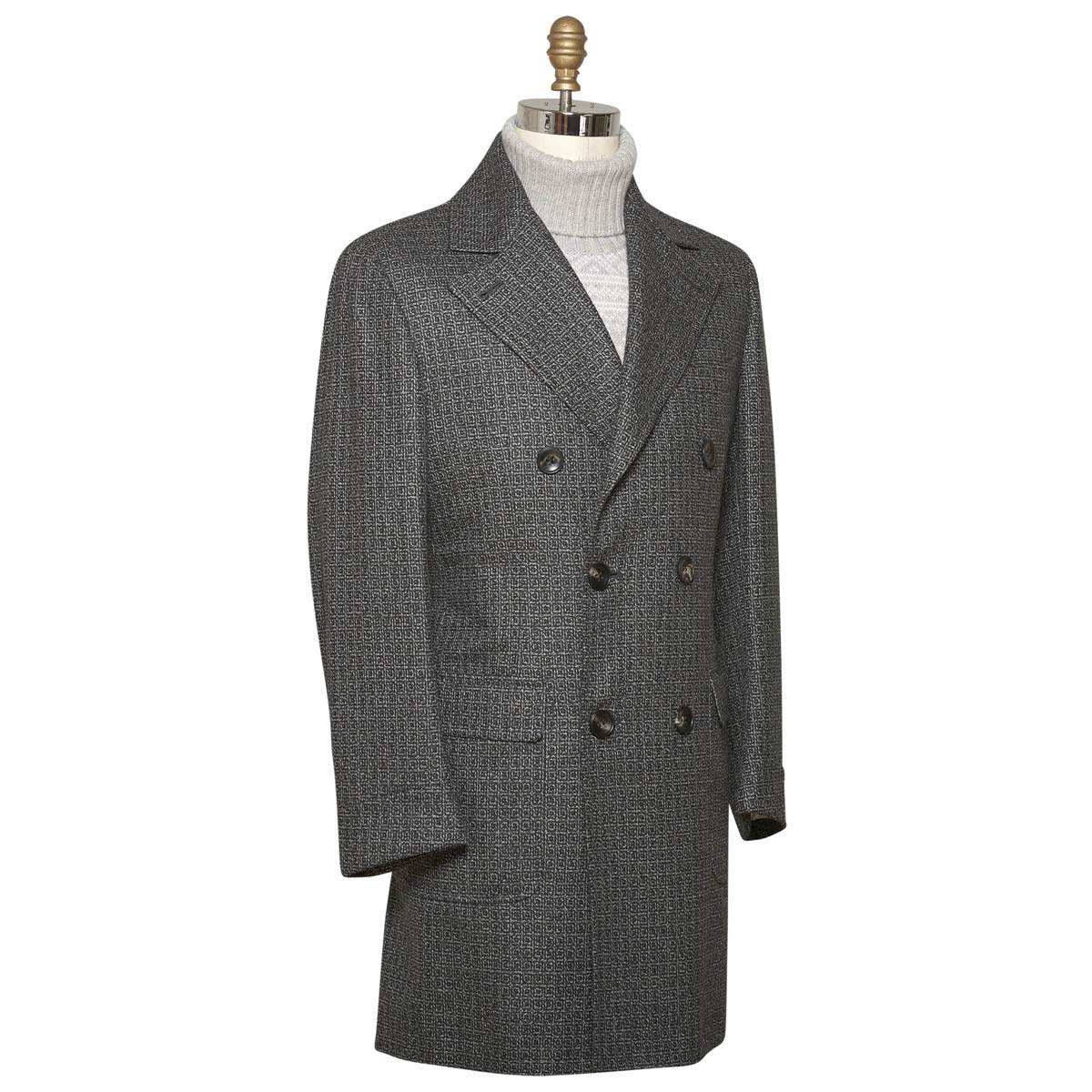 KITON Gray Cashmere Overcoat