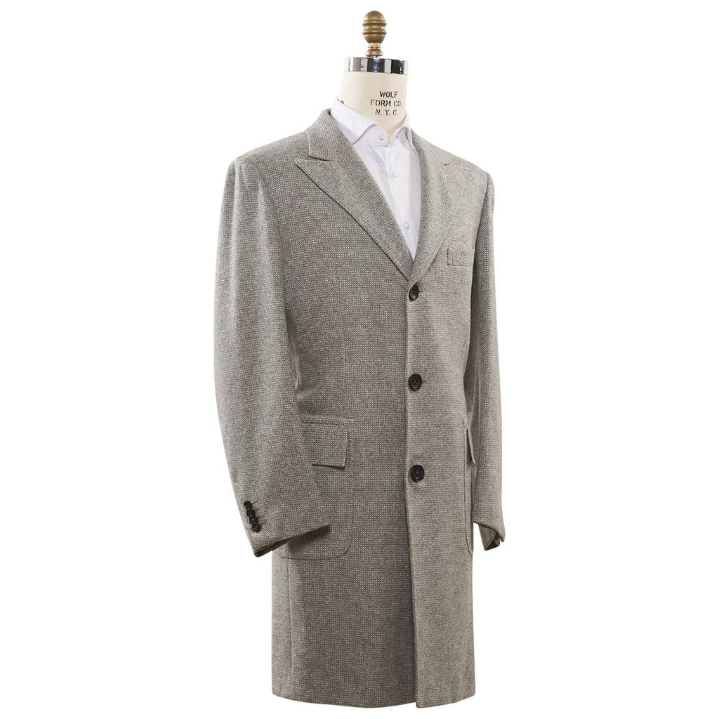 Kiton KITON Light Gray Cashmere Wool Camel Overcoat Light Gray 001