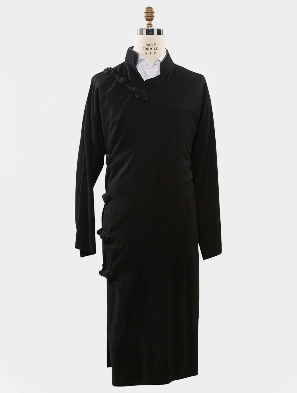 KITON Black Vicuna Peru Silk Overcoat
