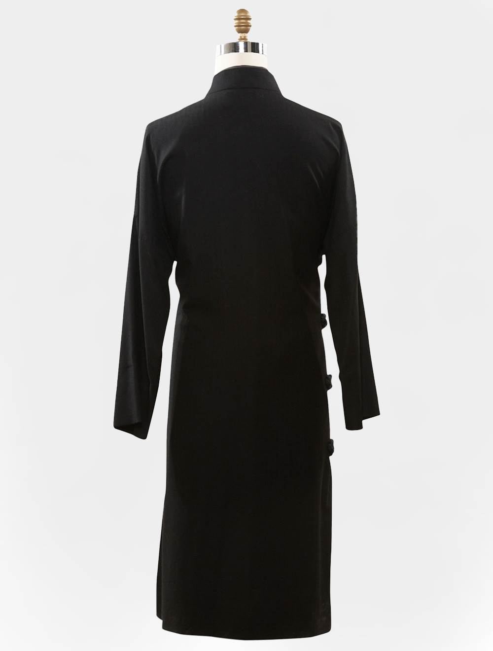KITON Black Vicuna Peru Silk Overcoat
