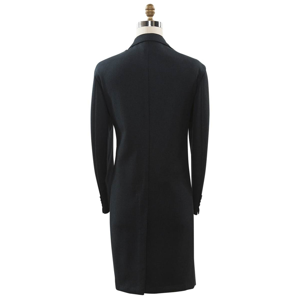 KITON Green Virgin Wool Overcoat
