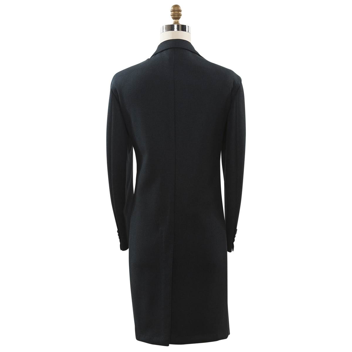 KITON Green Virgin Wool Overcoat