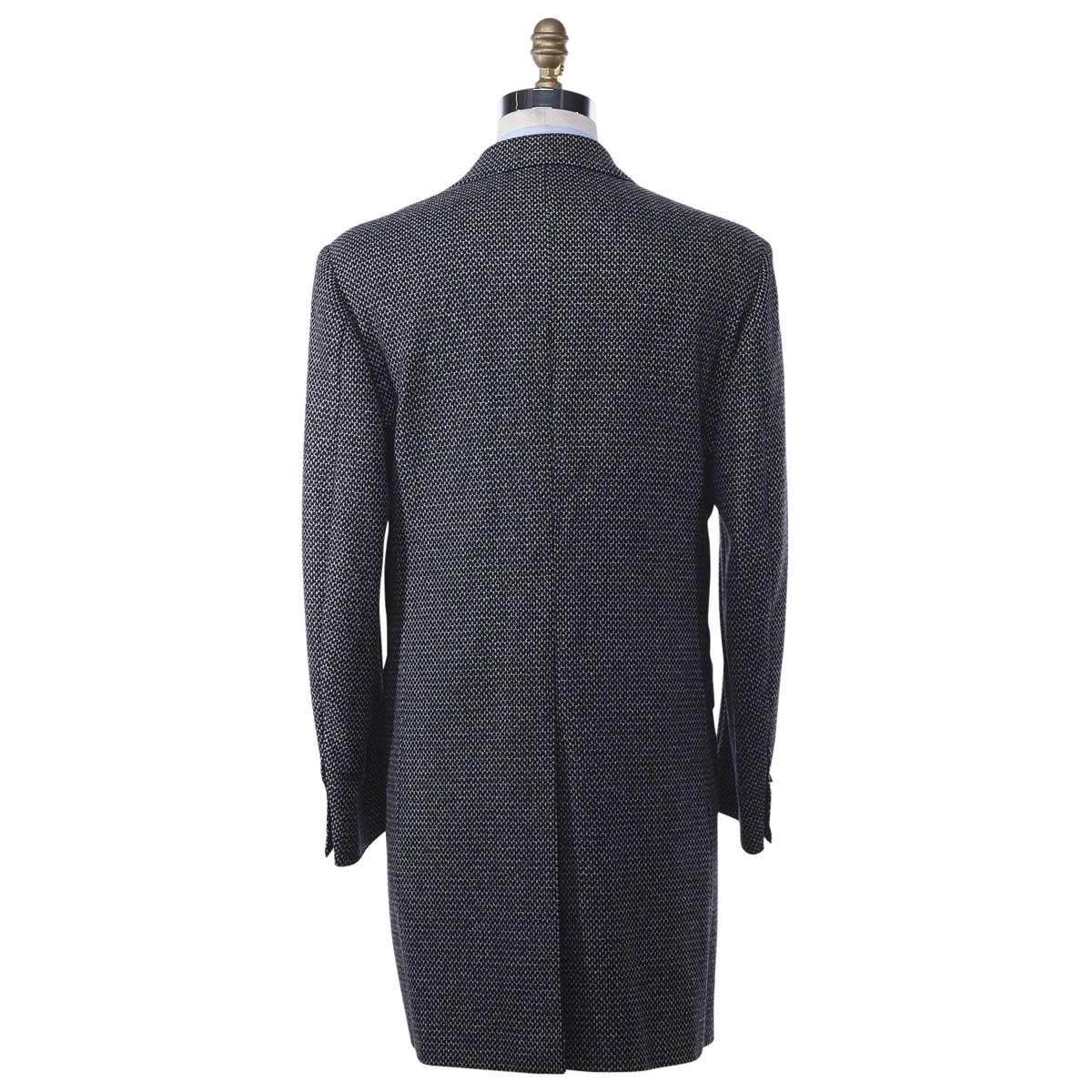 KITON Gray Cashmere Silk Overcoat