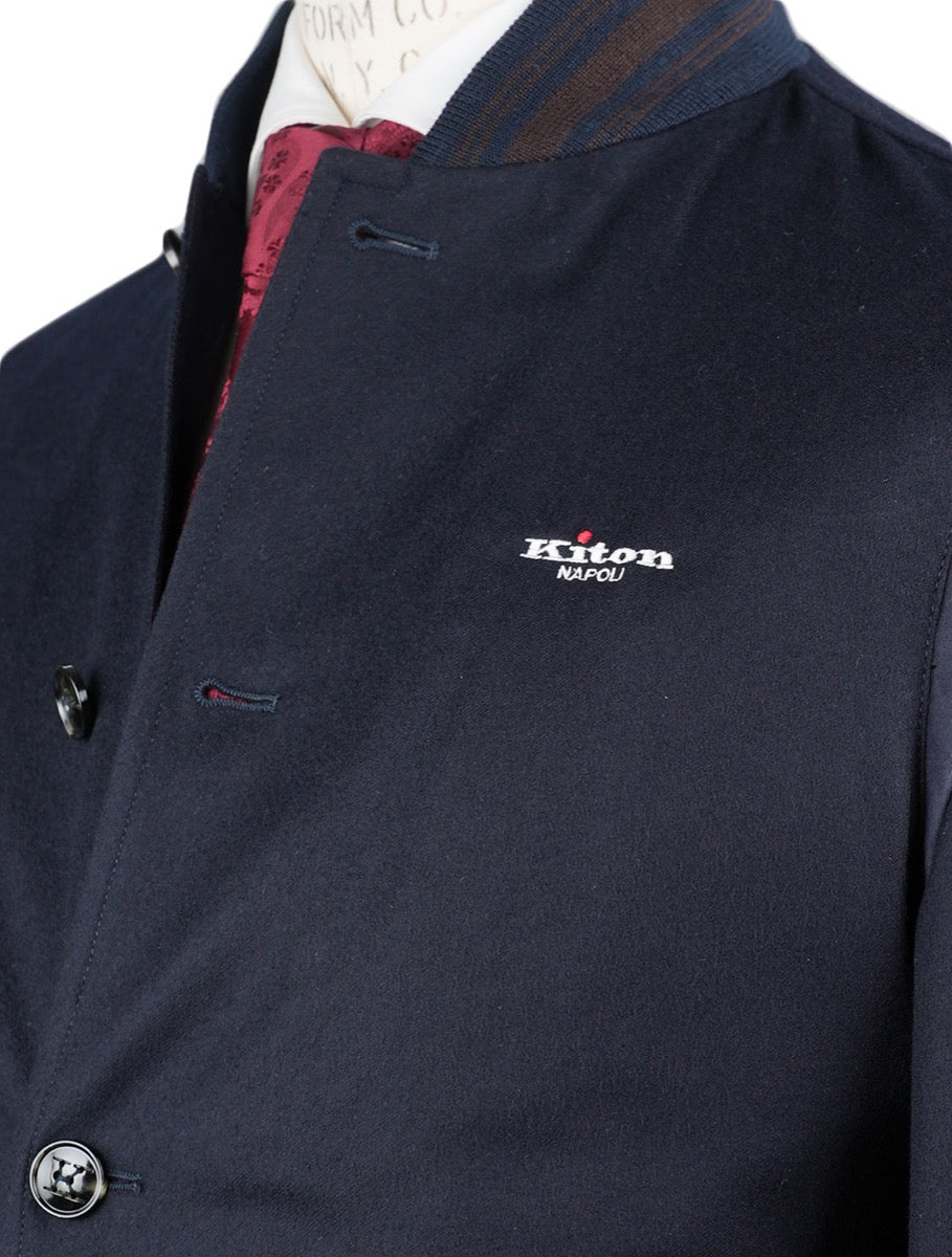 KITON Blue Cashmere Coat