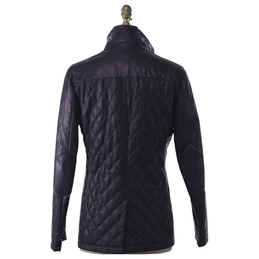 KITON Purple Leather Coat