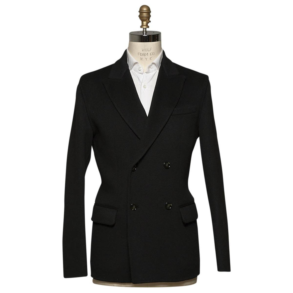 Kiton KITON Black Cashmere Double Breasted Coat Black 000