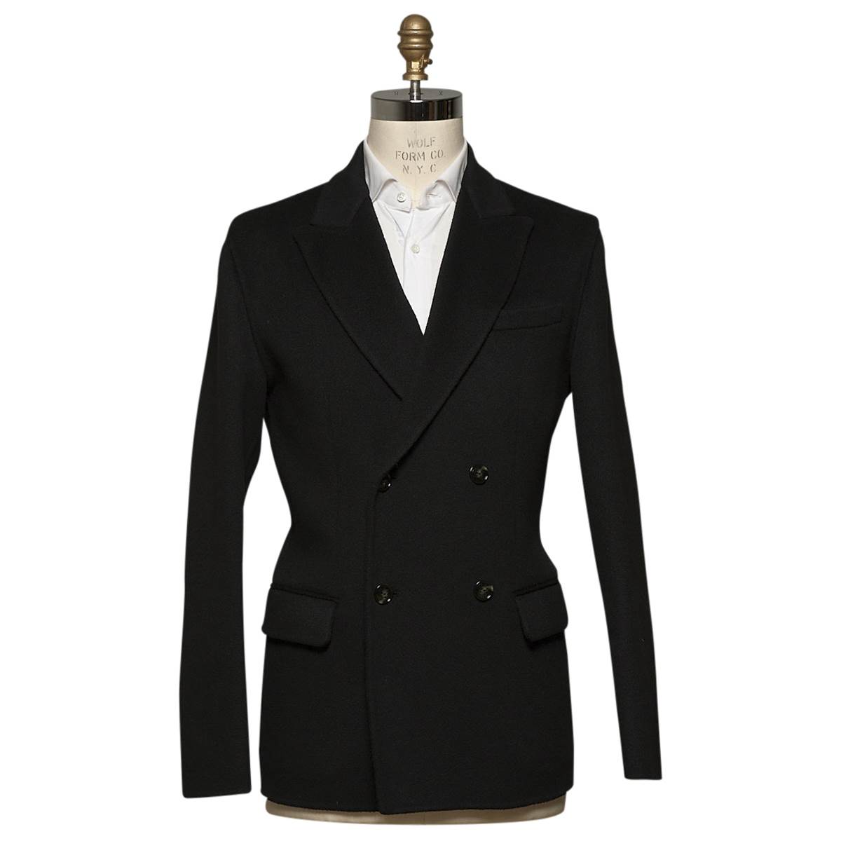 Kiton KITON Black Cashmere Double Breasted Coat Black 000