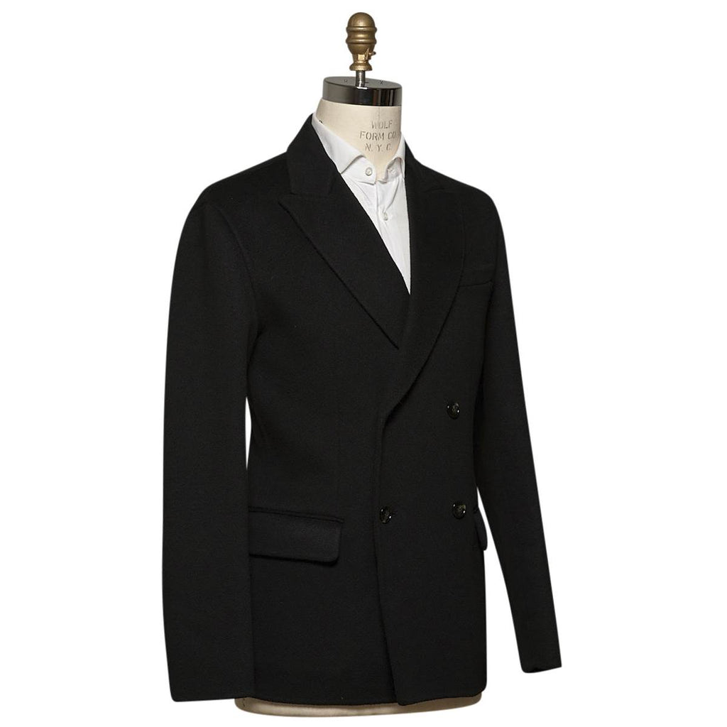 Kiton KITON Black Cashmere Double Breasted Coat Black 001