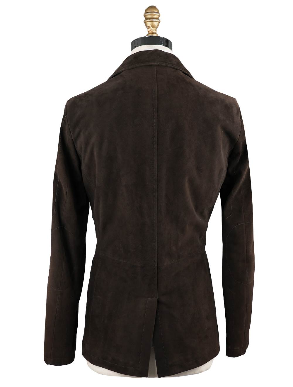 KITON Brown Leather Reindeer Coat