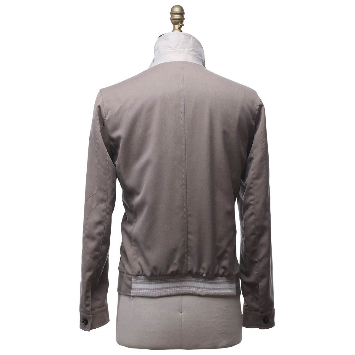 KITON Beige Wool Cotton Reverse Coat