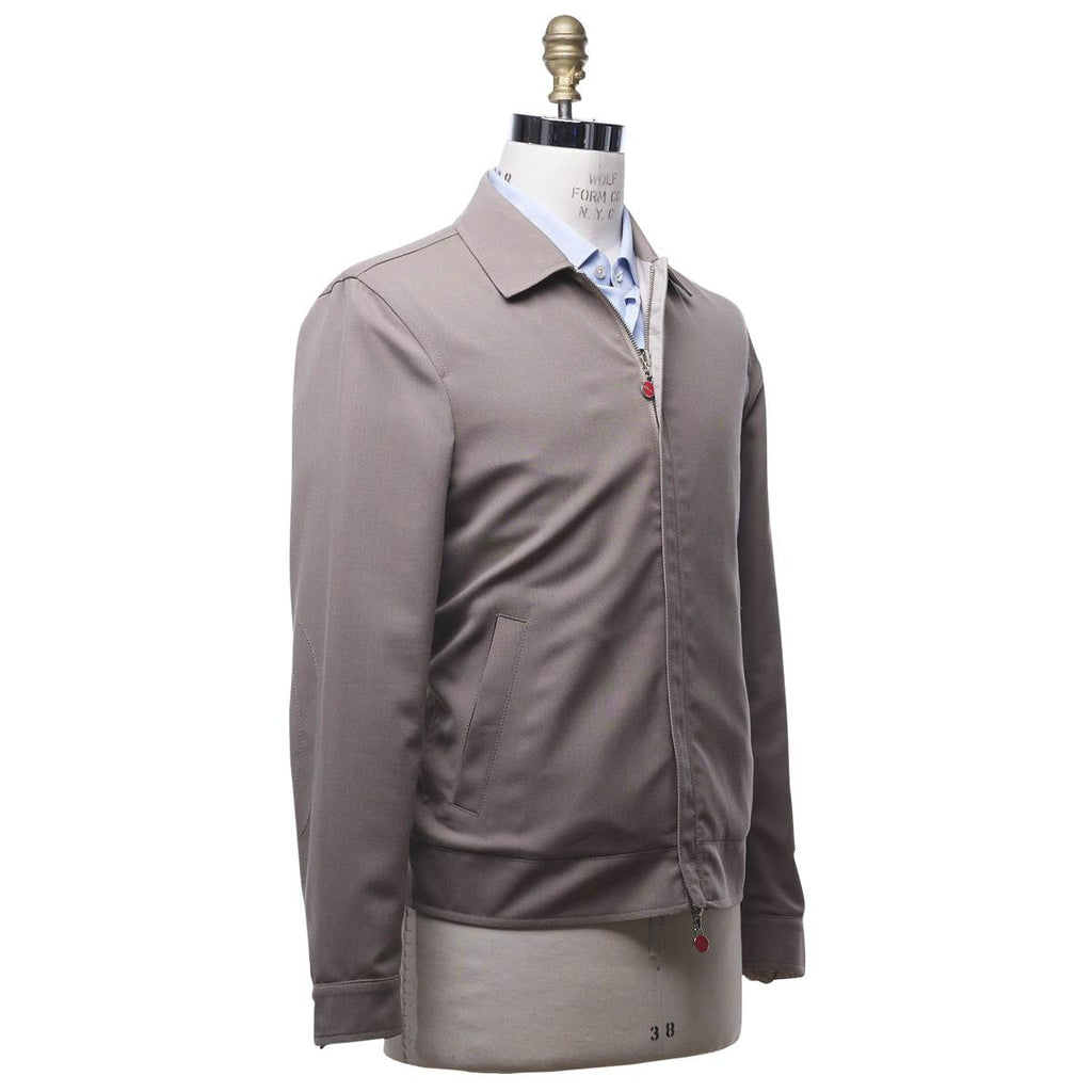 KITON Beige Wool Cotton Reverse Coat