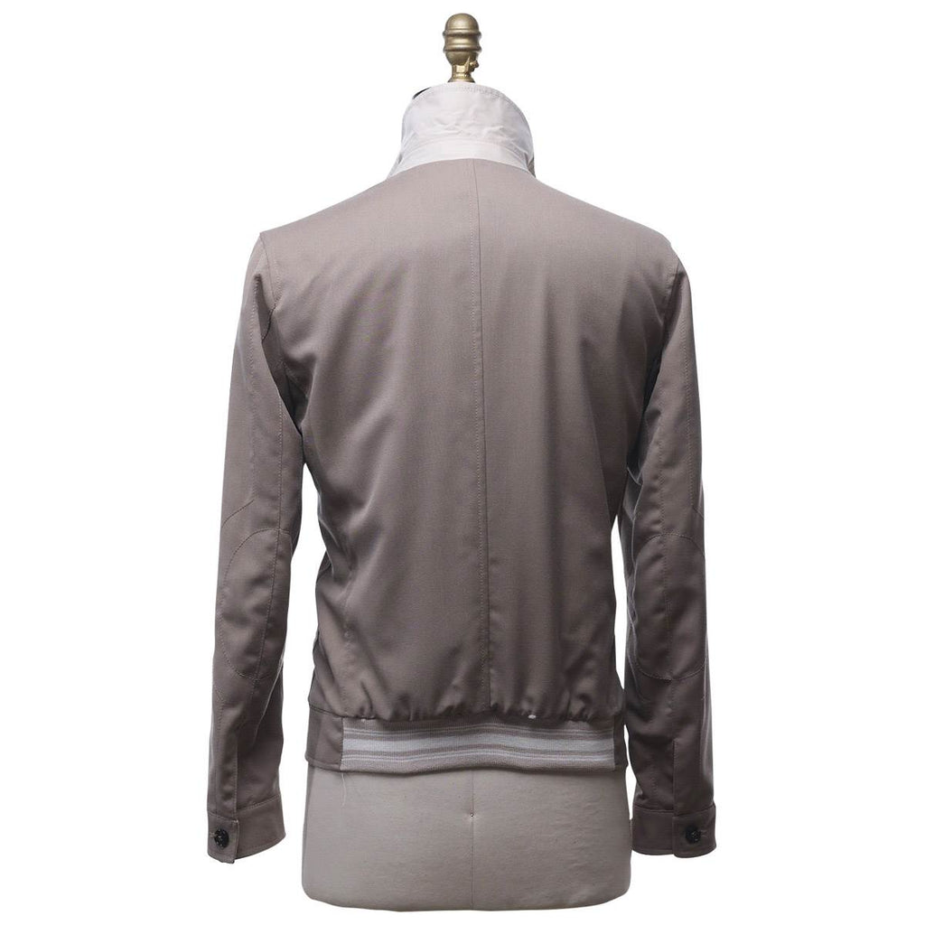 KITON Beige Wool Cotton Reverse Coat