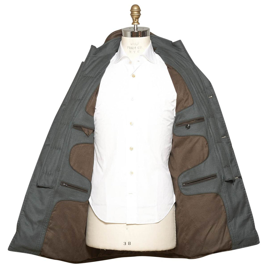 KITON Brown Silk Coat
