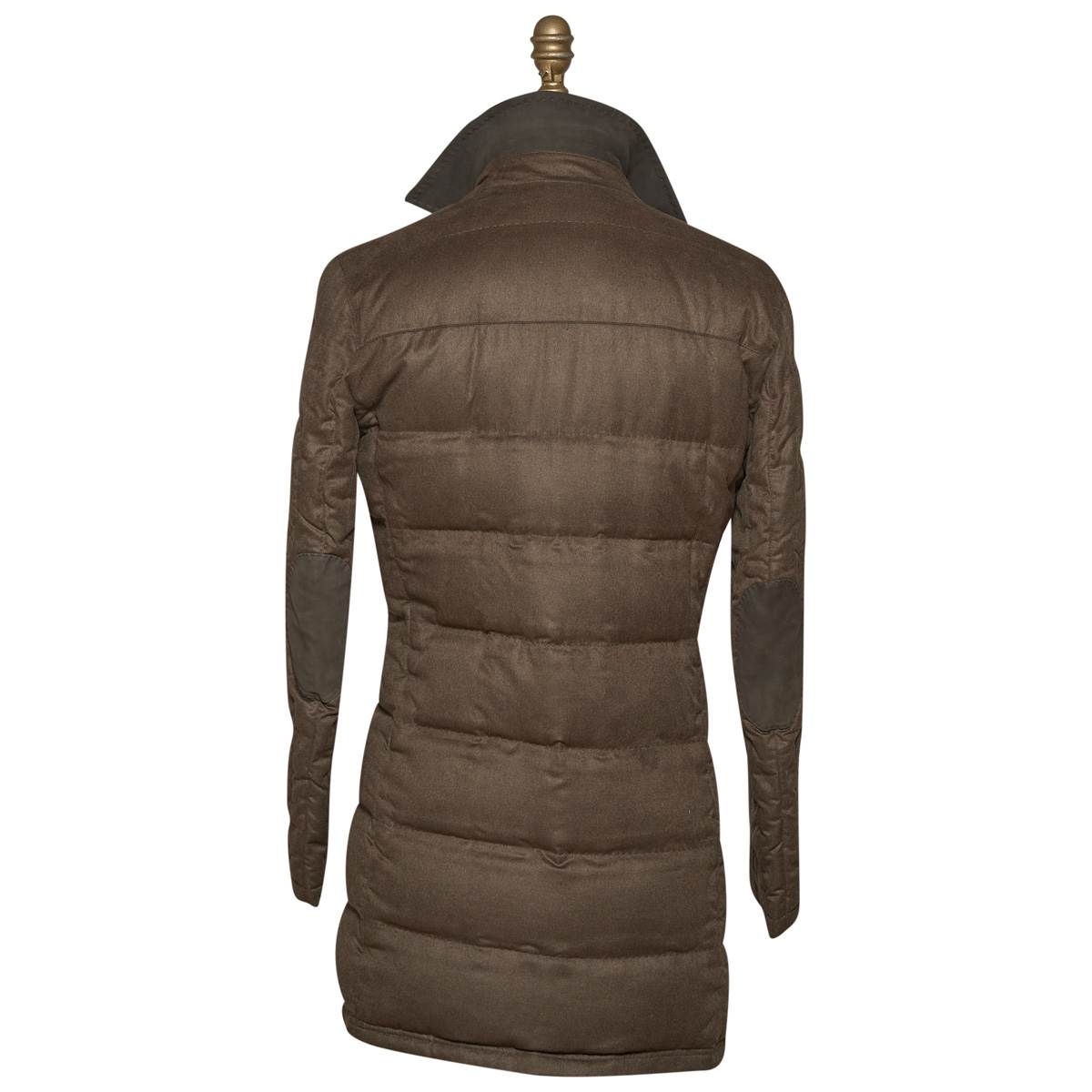 KITON Brown Silk Coat