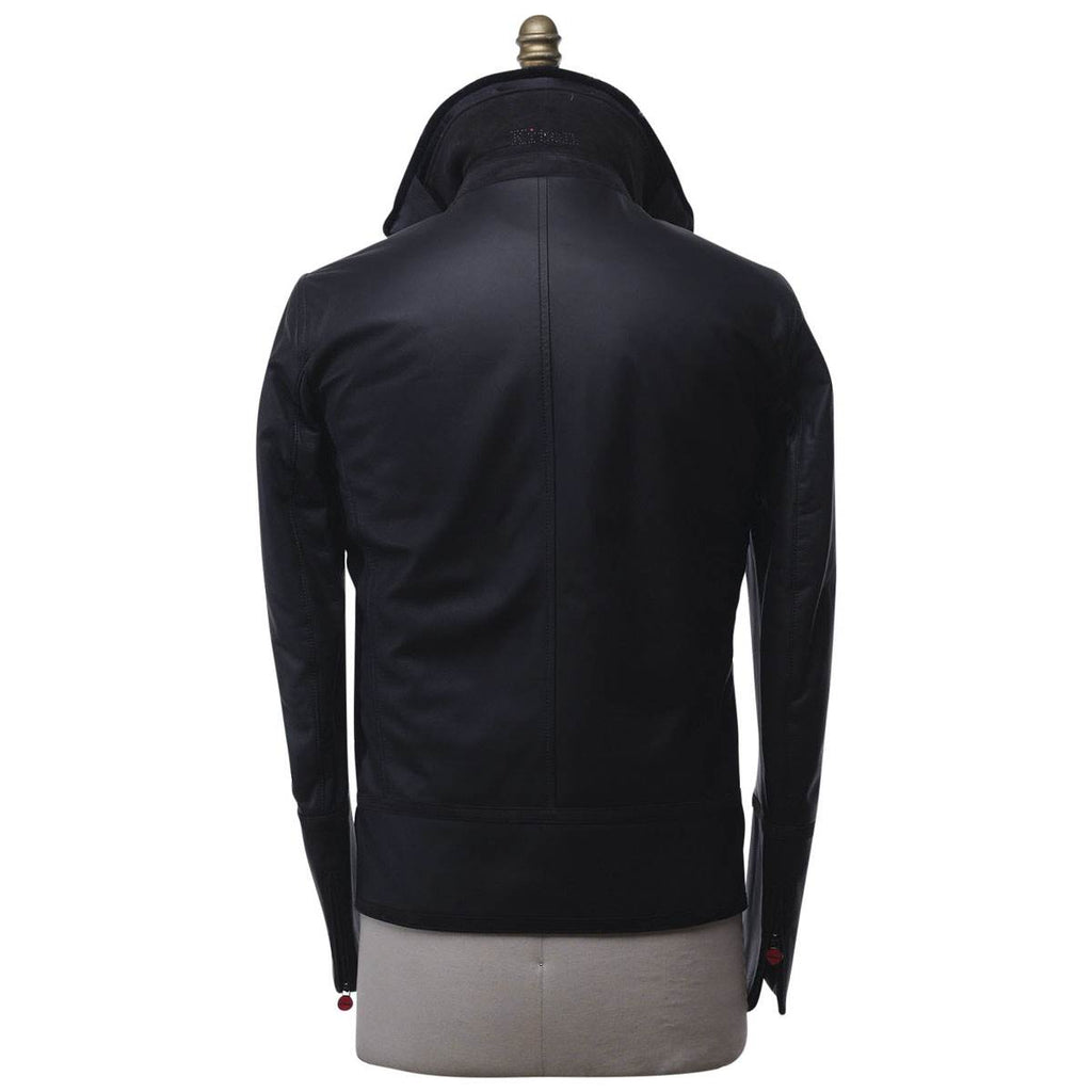 KITON Brown Leather Coat