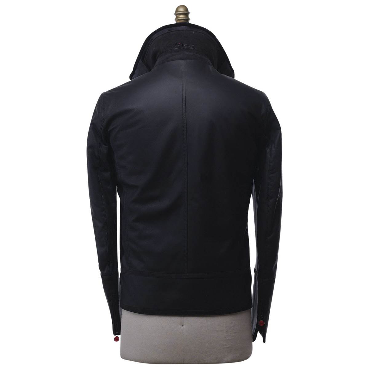 KITON Brown Leather Coat