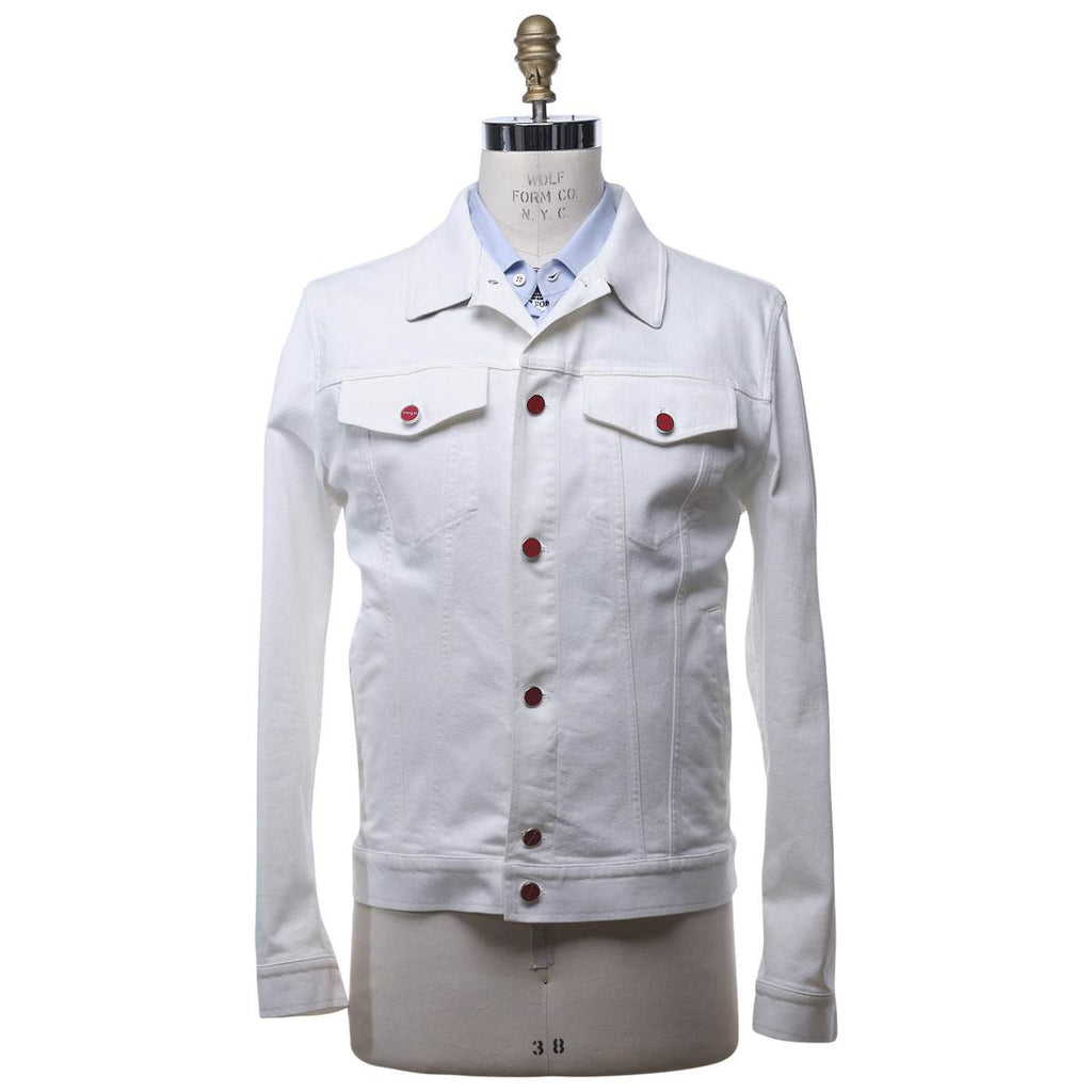 KITON White Cotton El Coat
