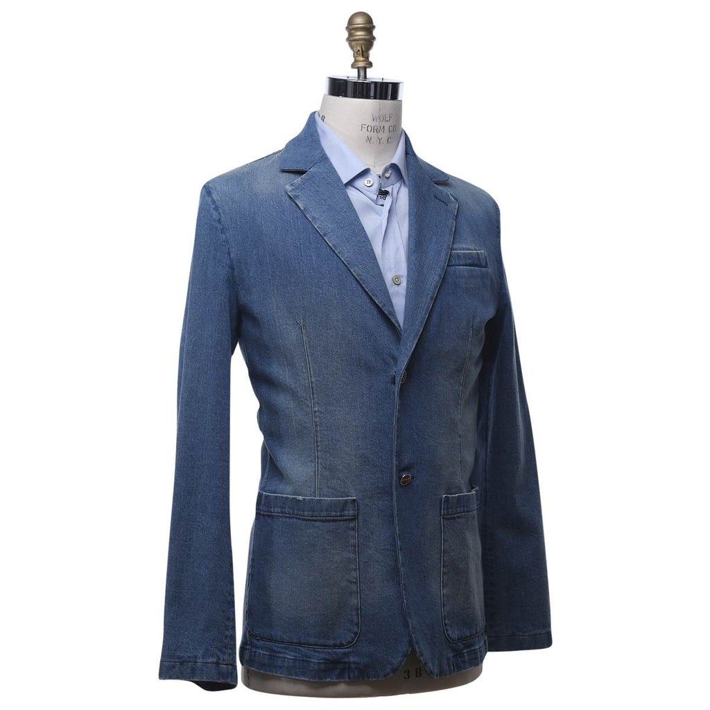Kiton KITON Blue Cotton Ea Coat Blue 001