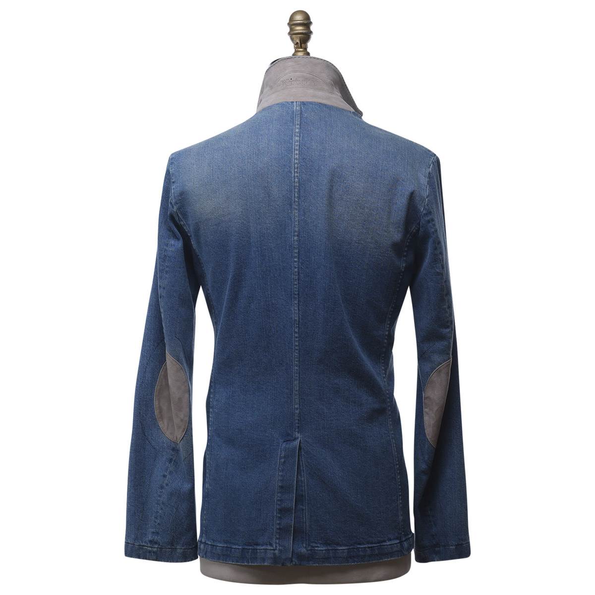 KITON Blue Cotton Ea Coat