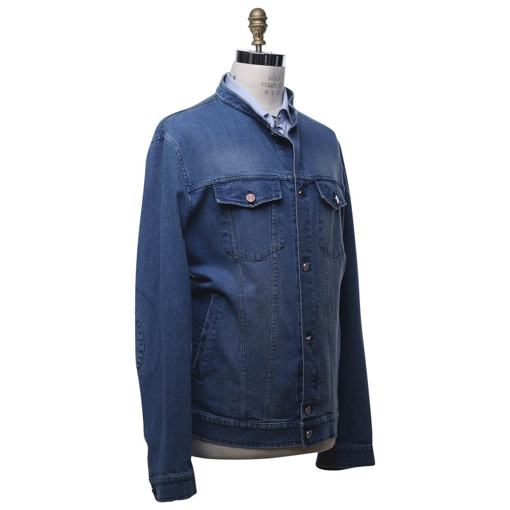 Kiton KITON Blue Cotton Ea Coat Blue 001