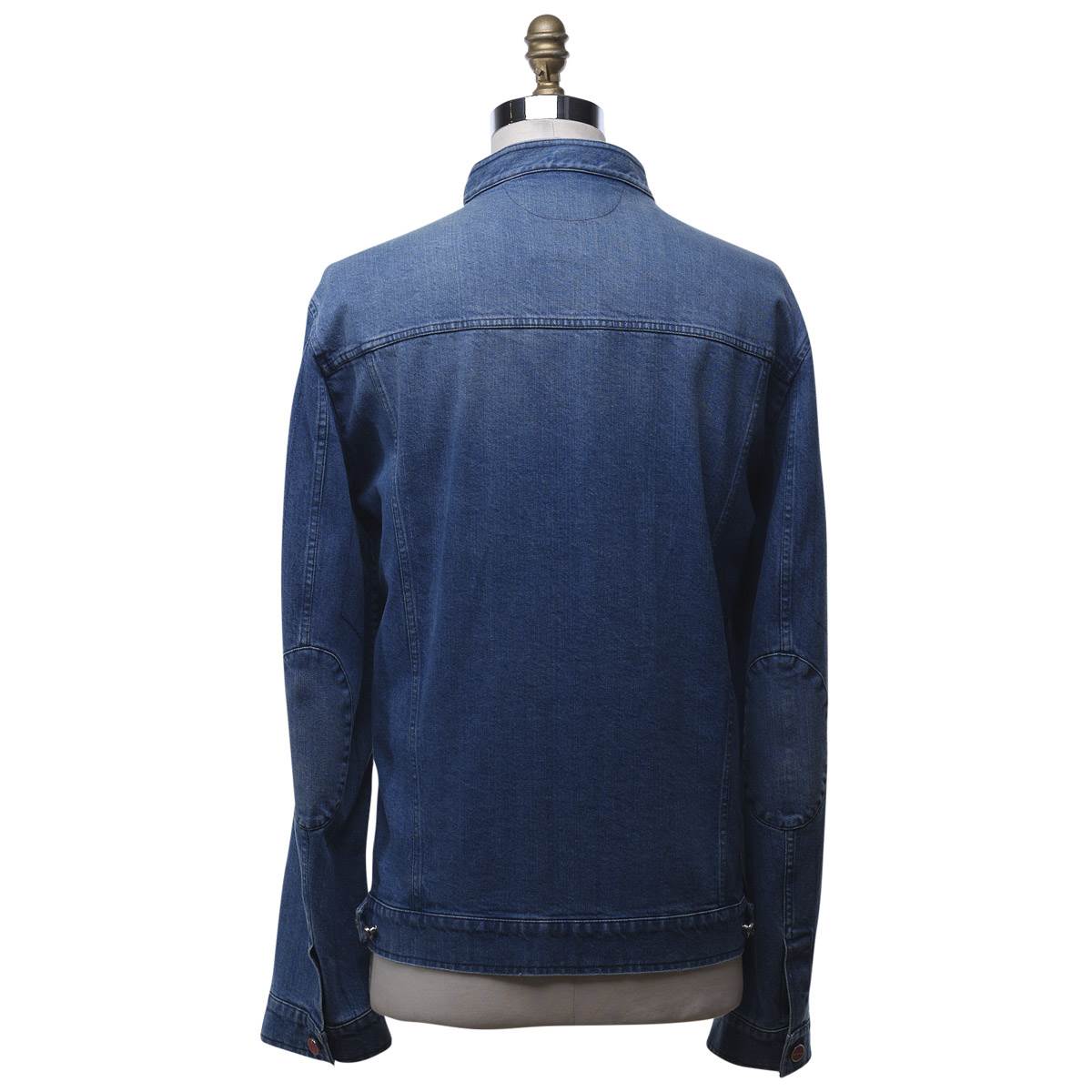 KITON Blue Cotton Ea Coat