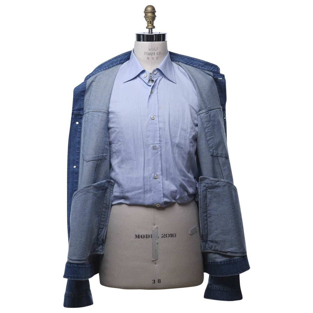KITON Blue Cotton Ea Coat