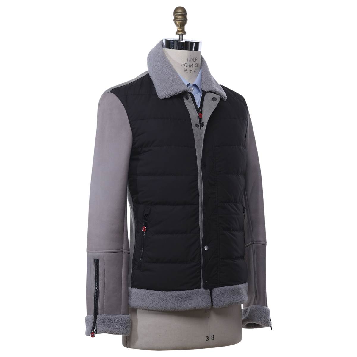 Kiton KITON Gray Pl Fur Coat Gray 001