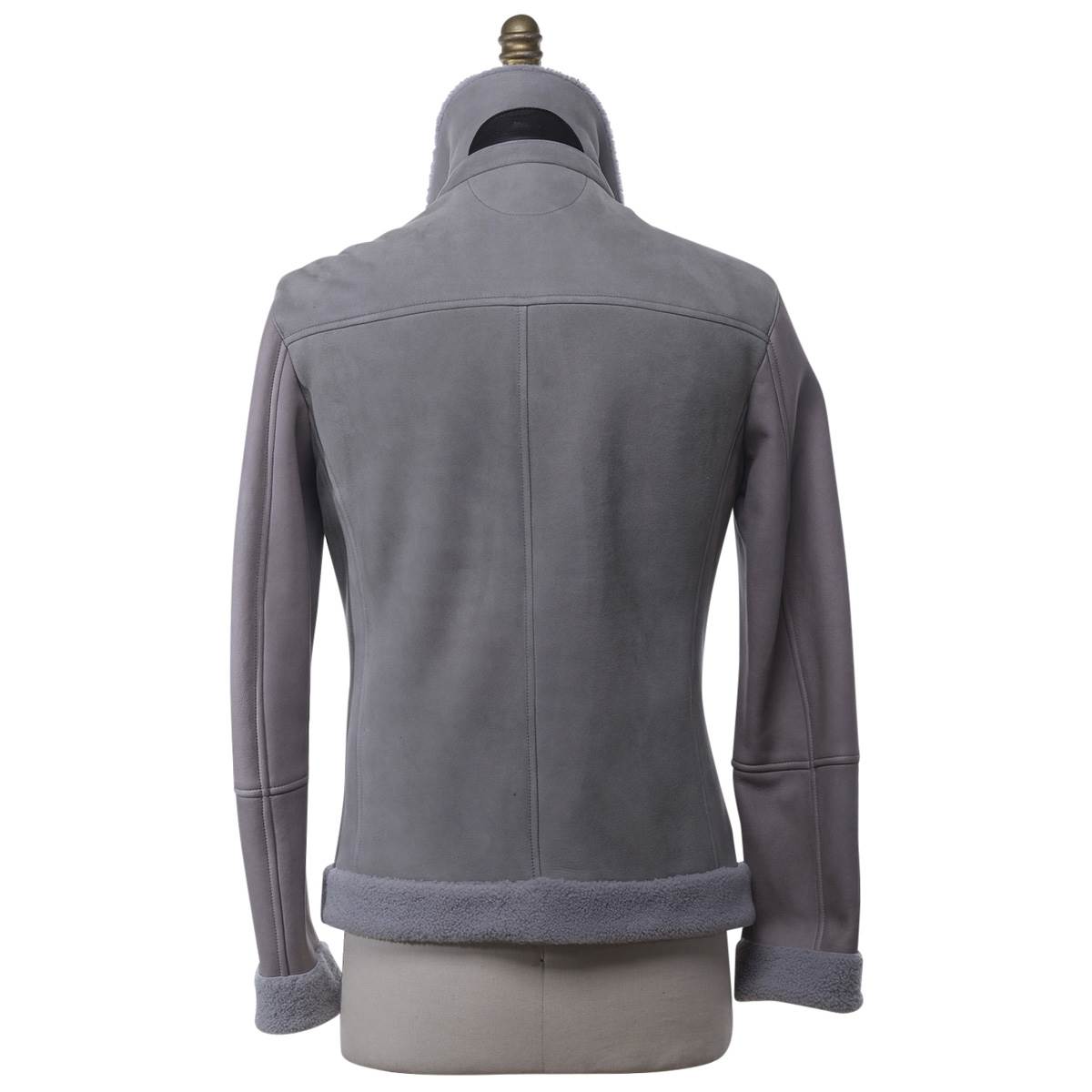 KITON Gray Pl Fur Coat
