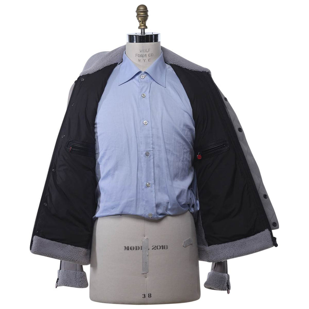 KITON Gray Pl Fur Coat