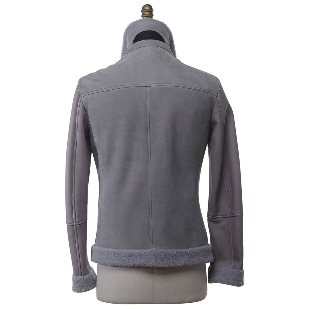 KITON Gray Pl Fur Coat