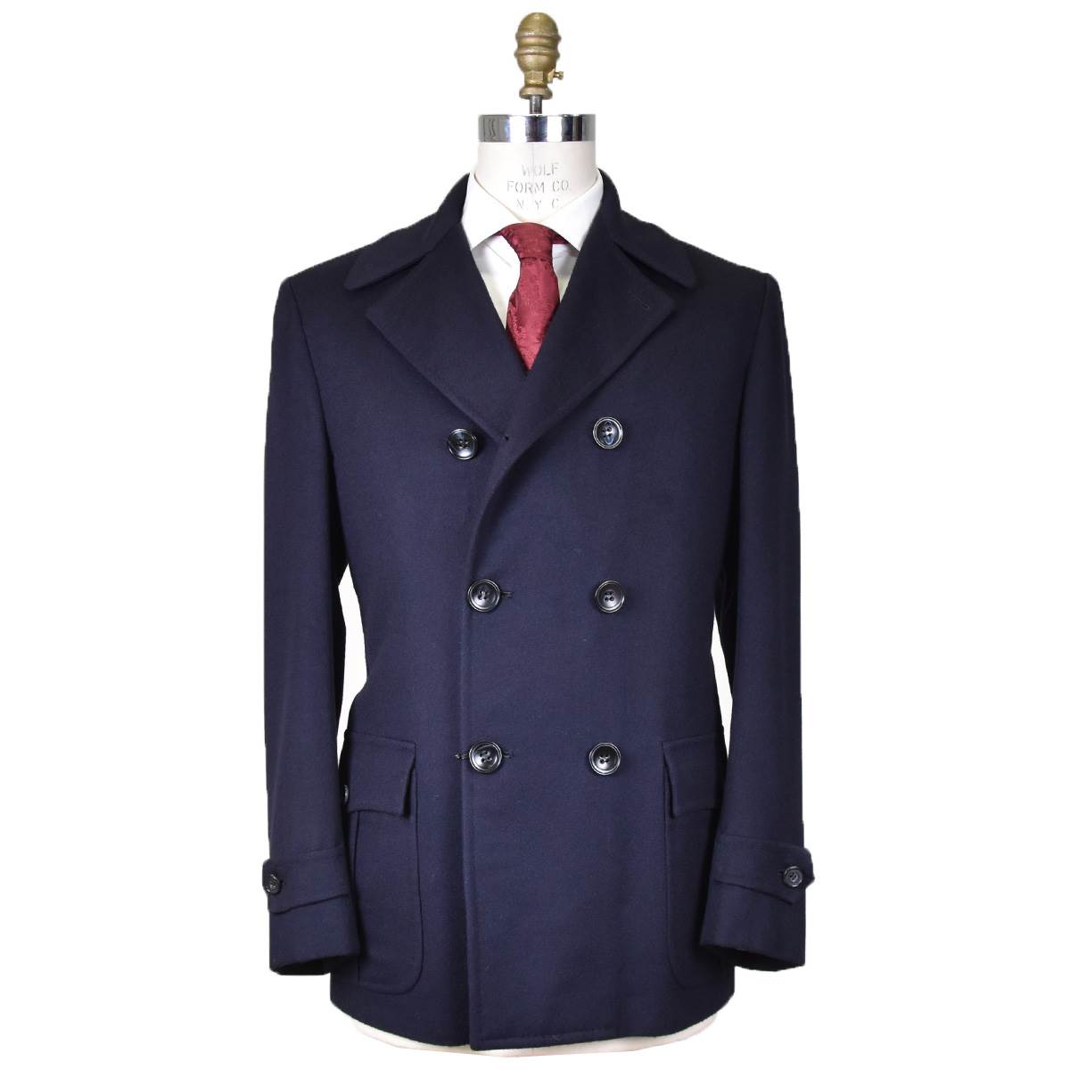 Kiton KITON Blue Wool Double Breasted Coat Blue 000