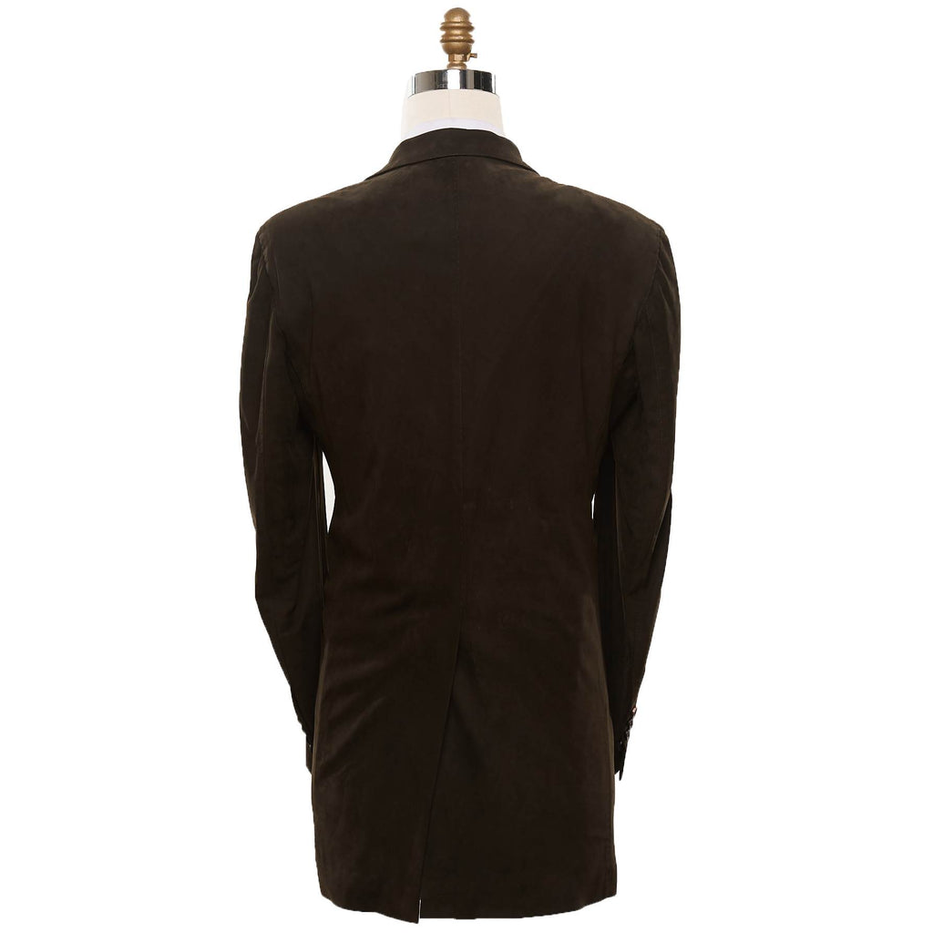 KITON Brown Leather Vicuna Bolivia Coat