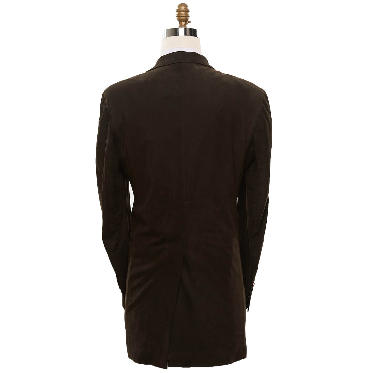 KITON Brown Leather Vicuna Bolivia Coat