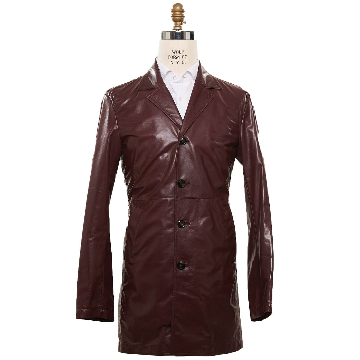 Kiton KITON Purple Leather  Coat Purple 000