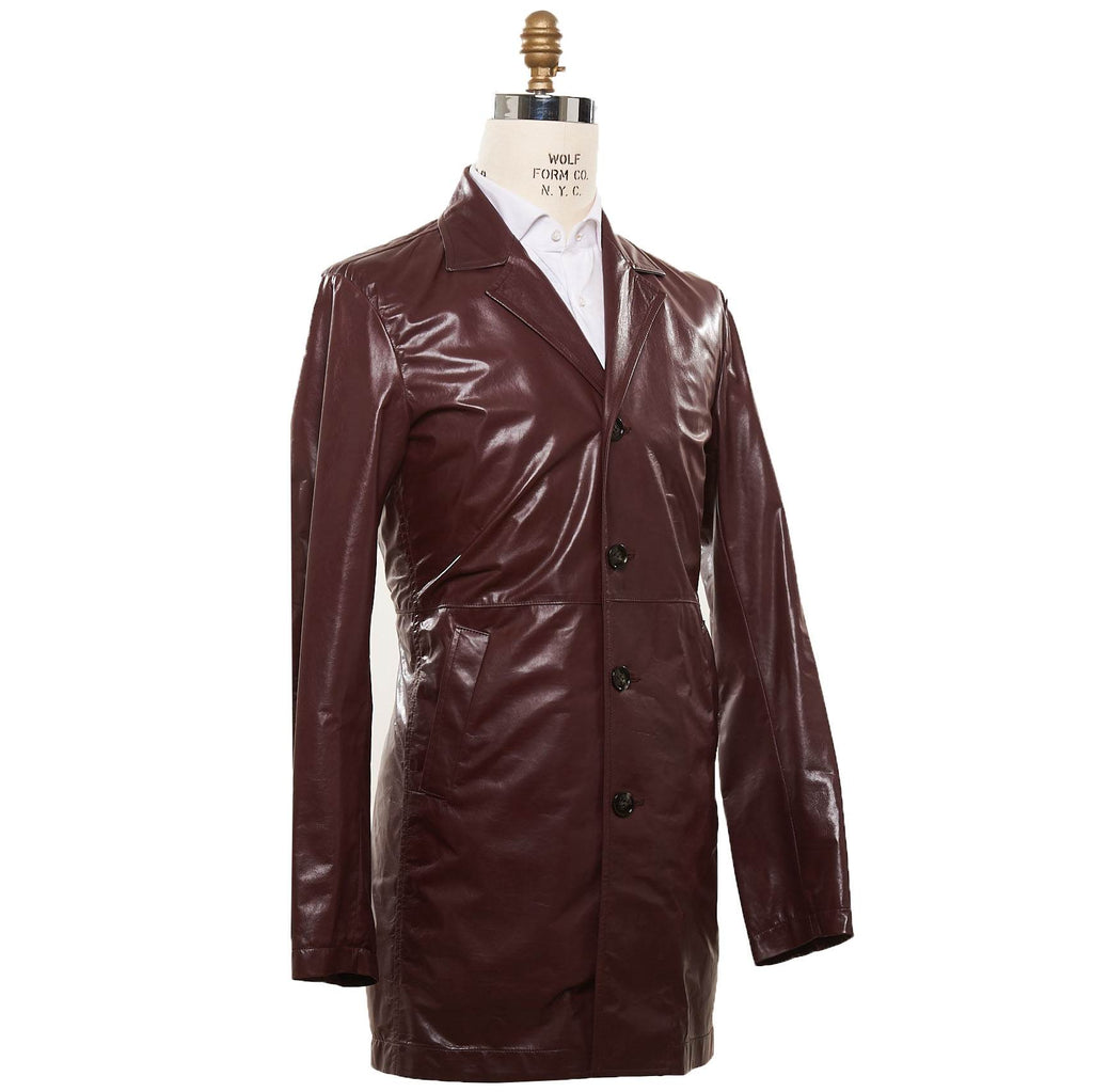 Kiton KITON Purple Leather  Coat Purple 001