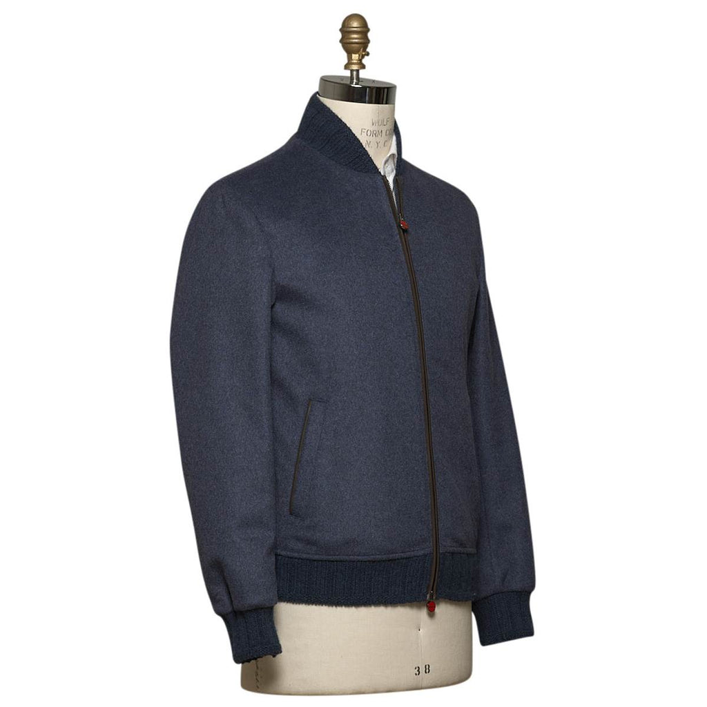 Kiton KITON Blue Cashmere Coat Blue 001