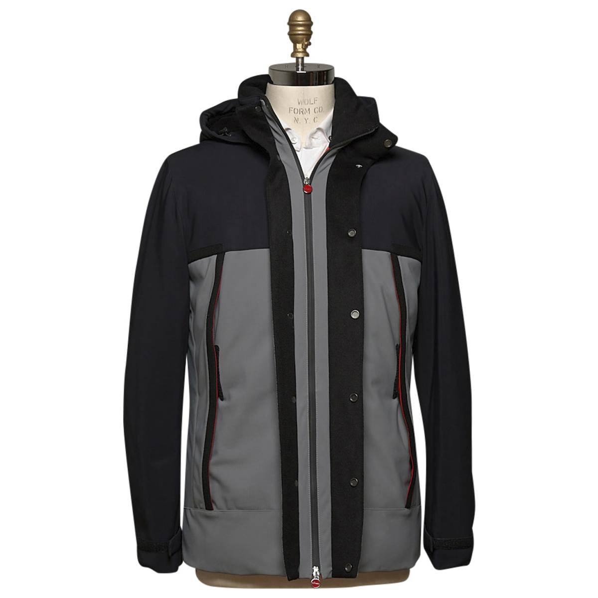 KITON Gray Black Pa Ea Snow Coat