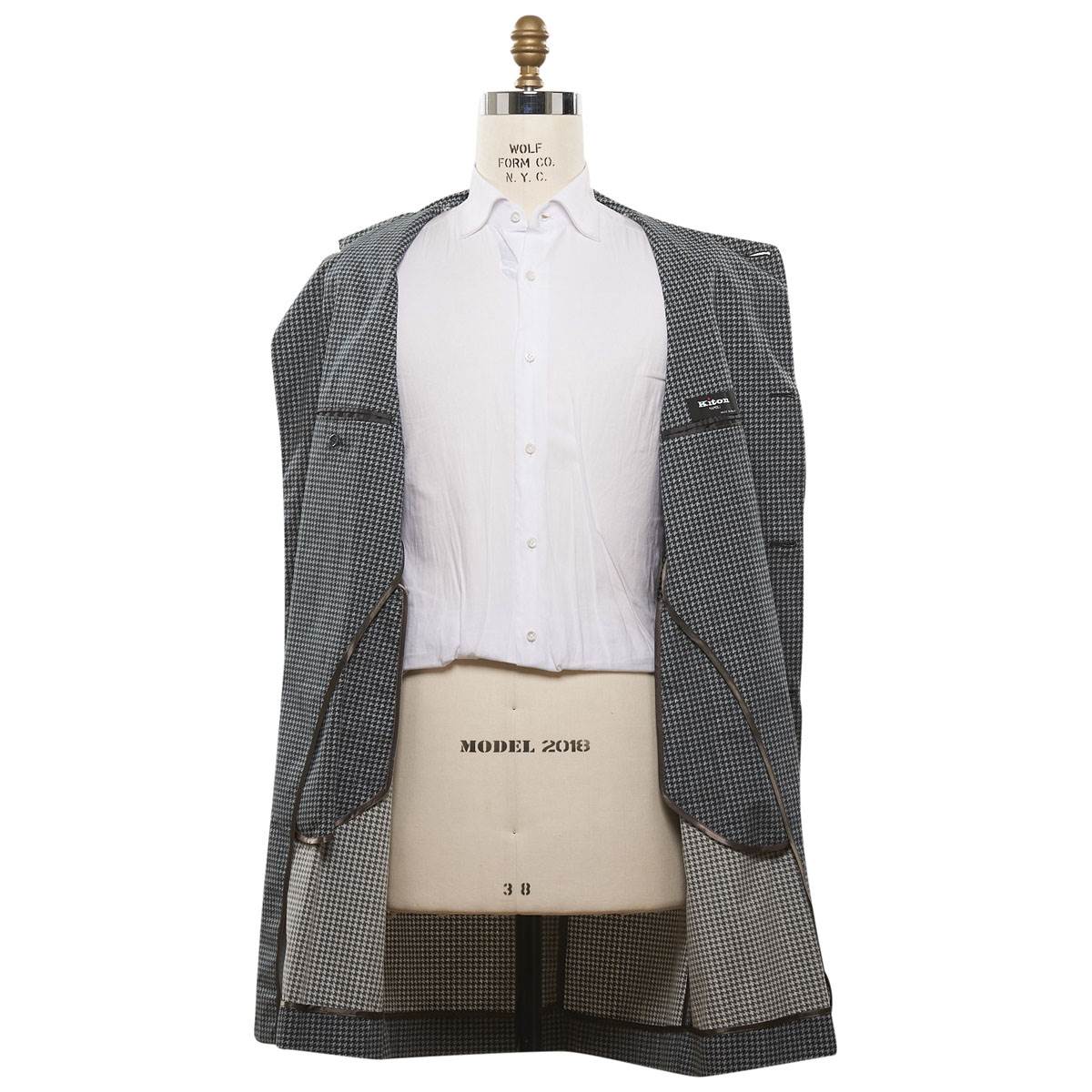 KITON Gray Cotton Coat