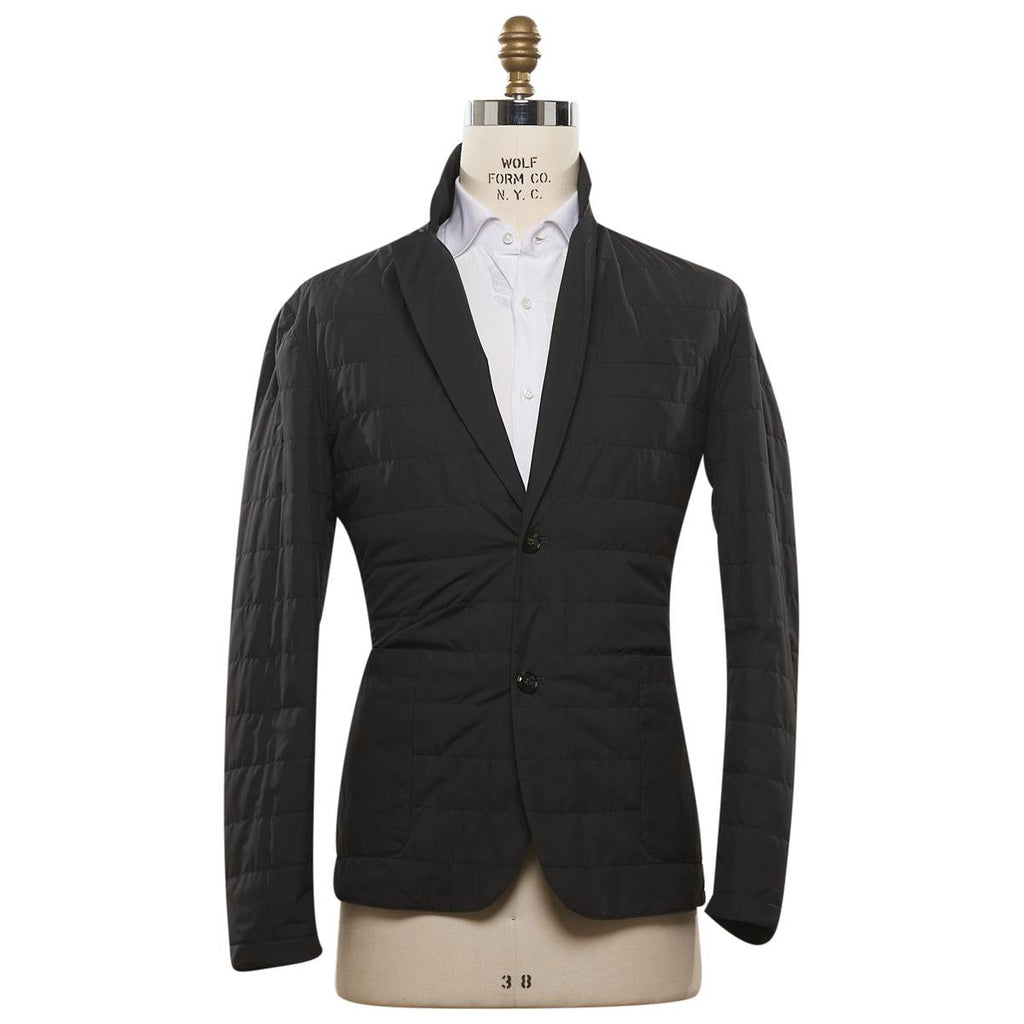 Kiton KITON Blue Wool Silk Coat Blue 000