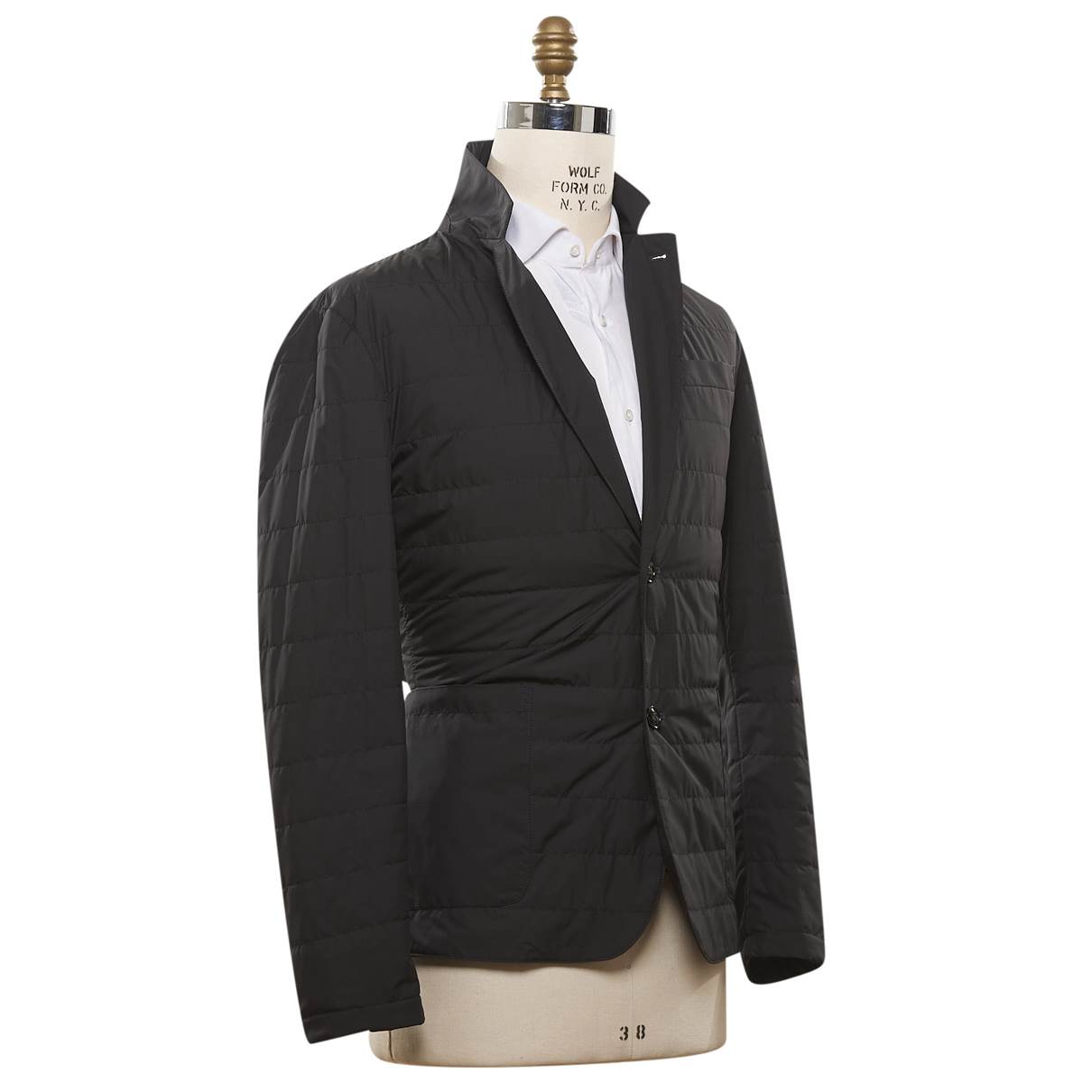 KITON Blue Wool Silk Coat