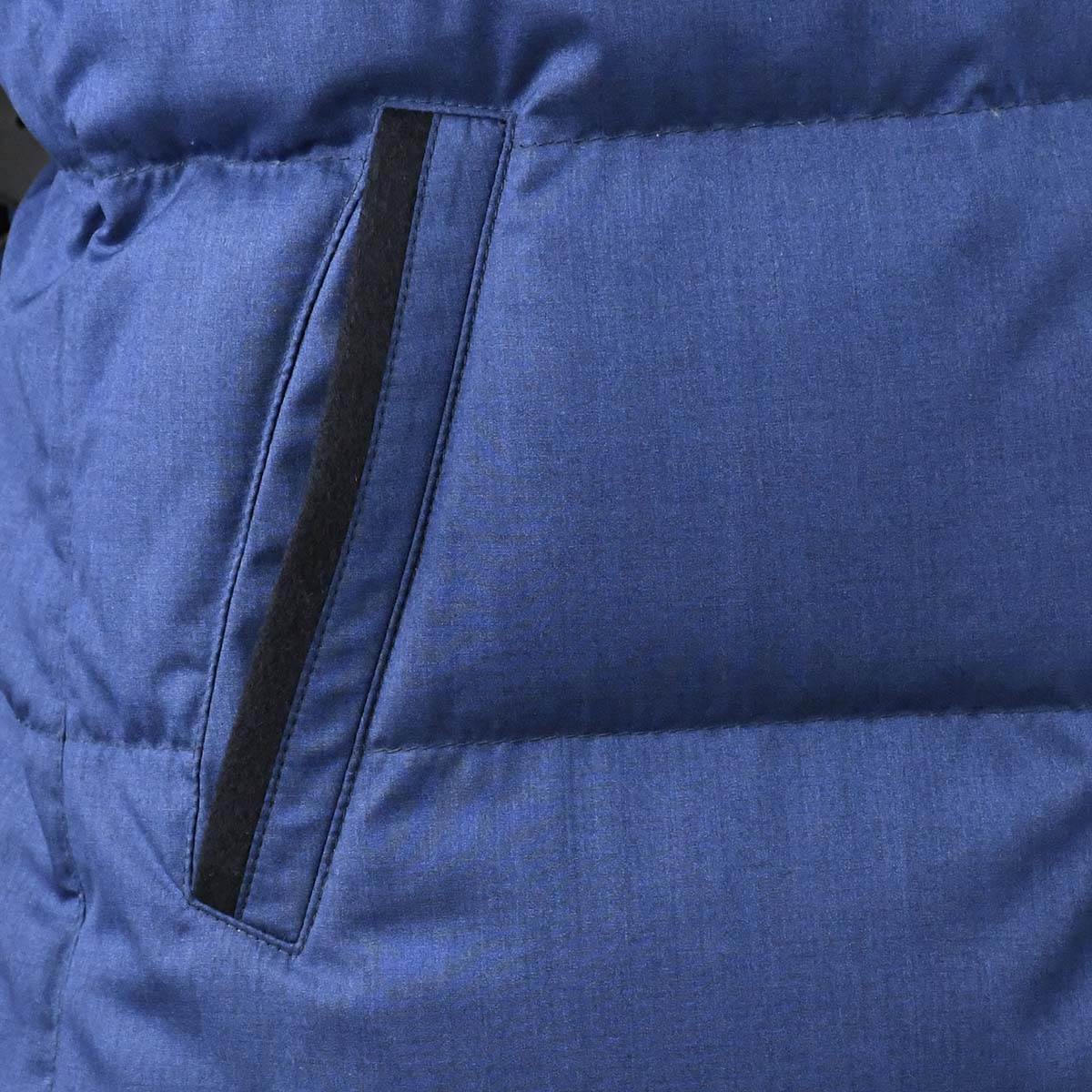 KITON Blue Wool Silk Coat
