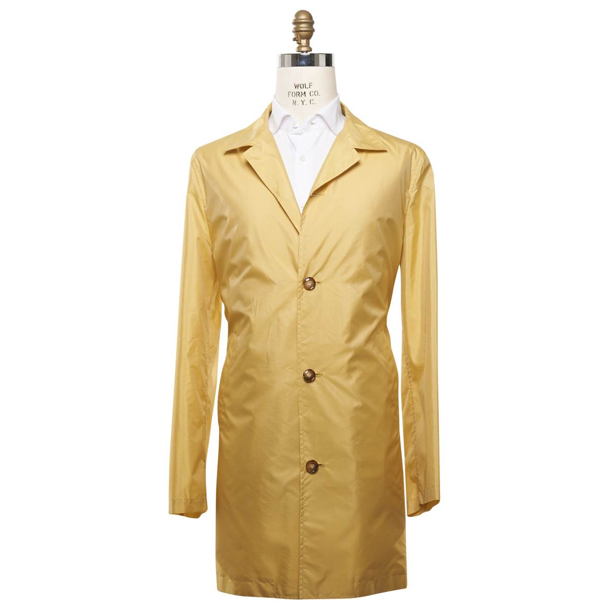 KITON Yellow Pl Silk Packable Rain Coat