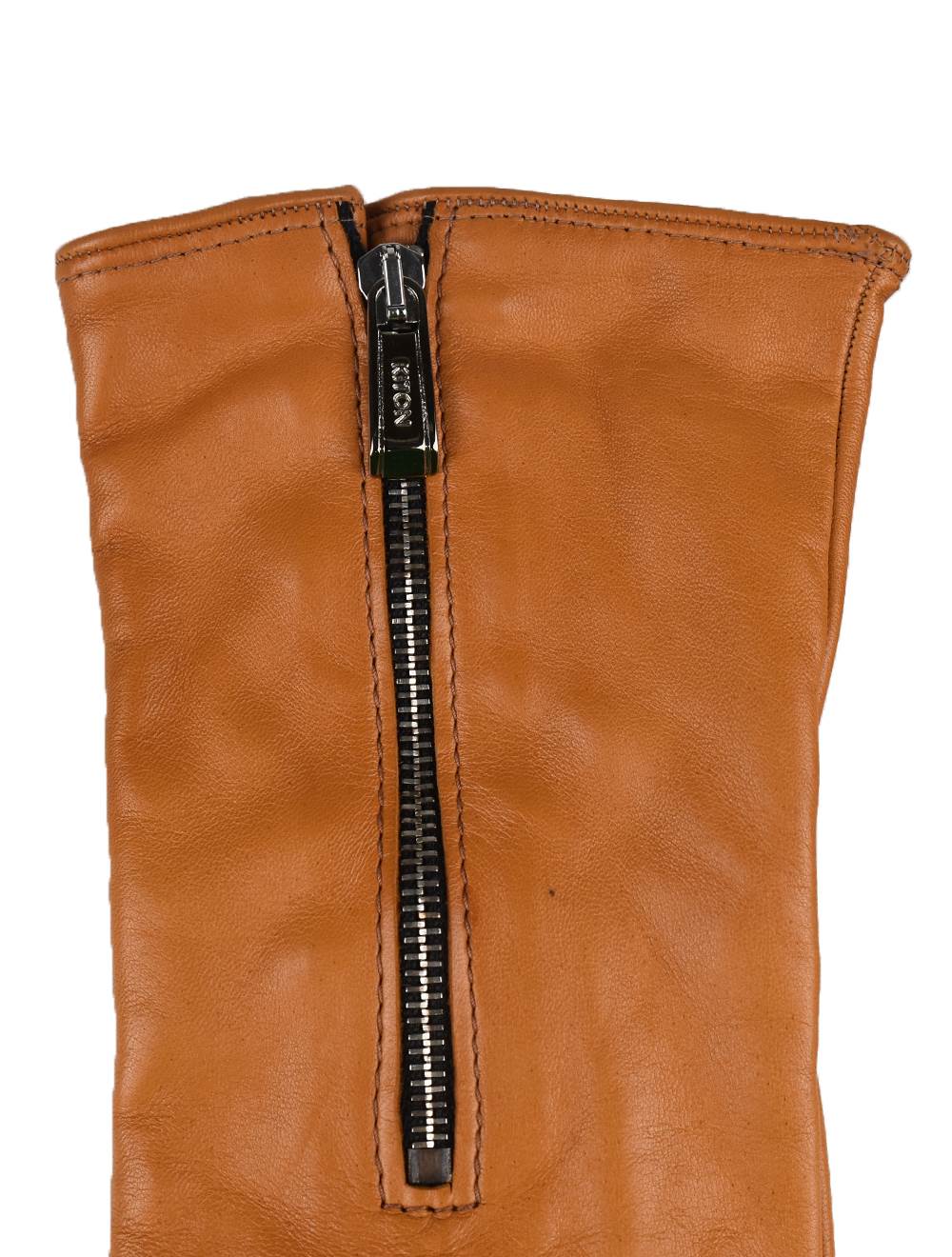Kiton Kiton Orange Leather Lamb Gloves Orange 001