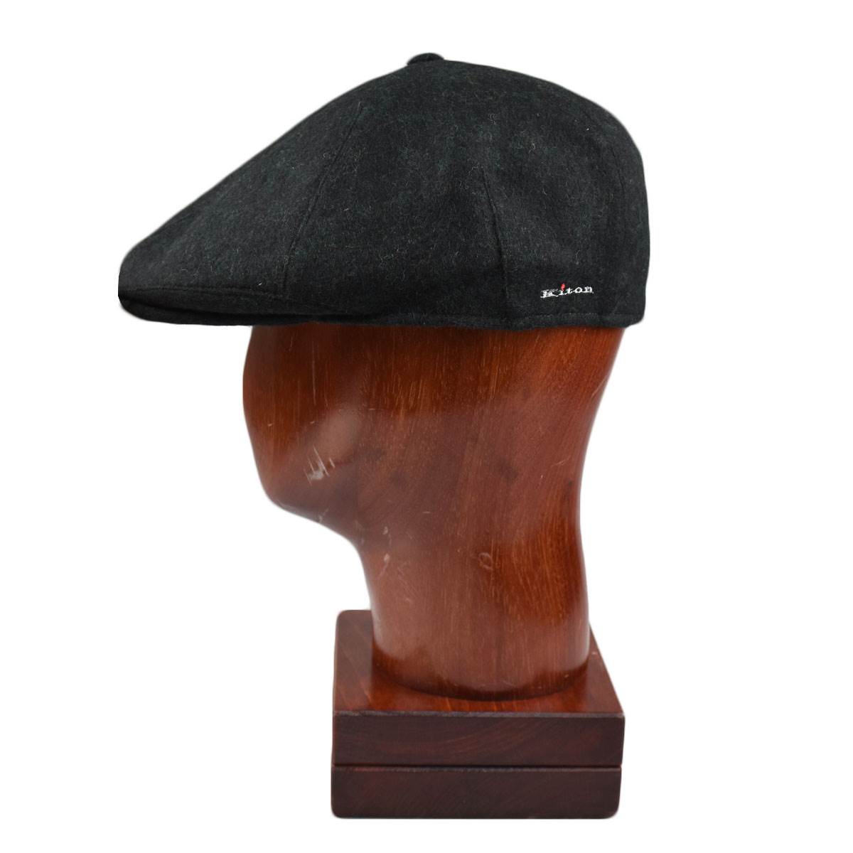 KITON Green Alpaca Wool Pa Ea Flat Cap