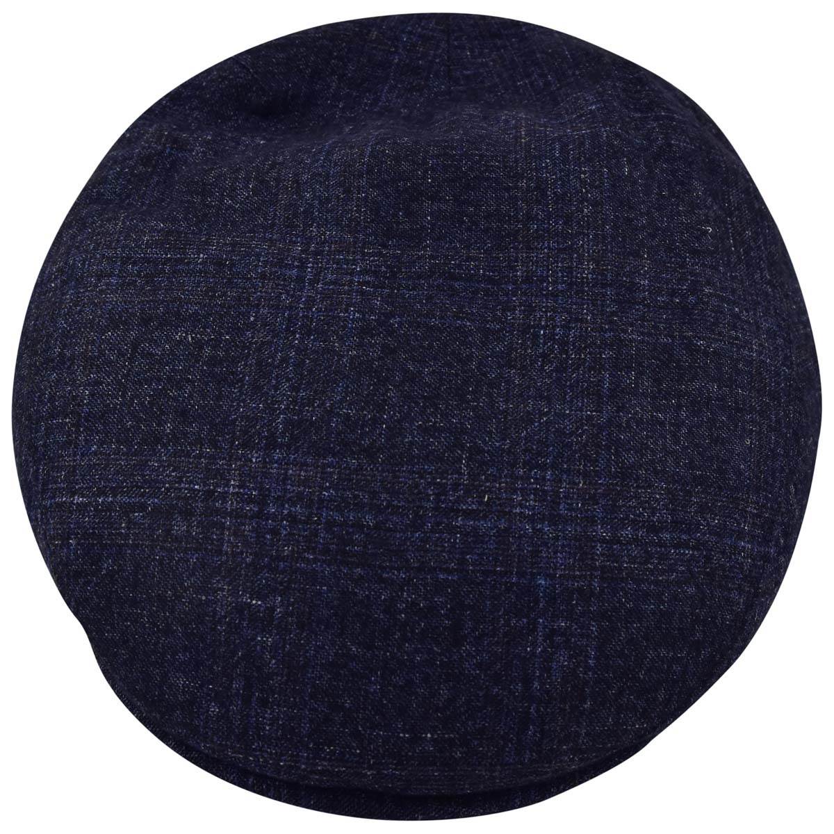 KITON Blue Cashmere Silk Linen Flat Cap