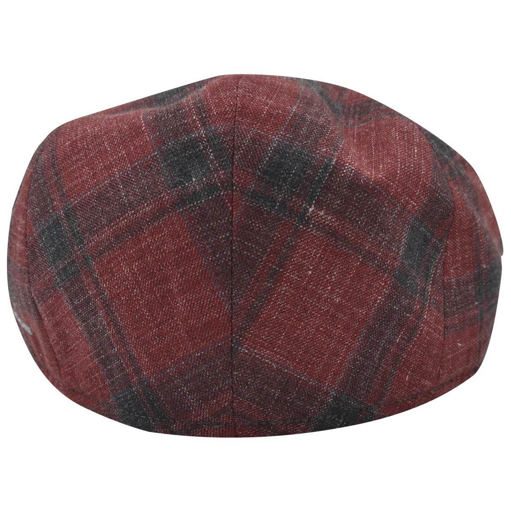 Kiton Kiton Red Black Cashmere Silk Linen Flat Cap Red / Black 001